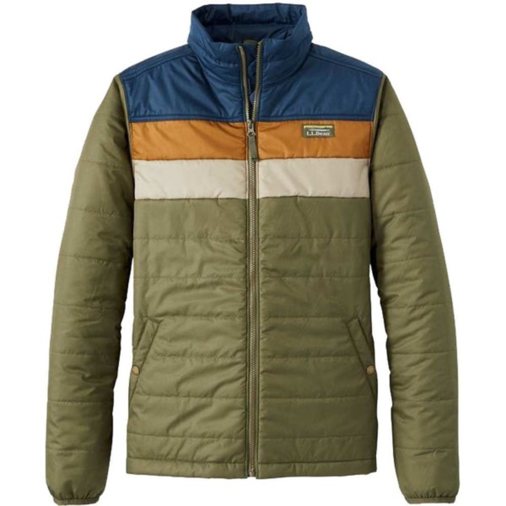 L.L. Bean Men's Mountain Classic Puffer Jacket, Colorblock, Medium